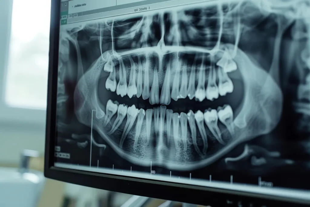 A set of dental digital x-rays from Parkway Family Dental