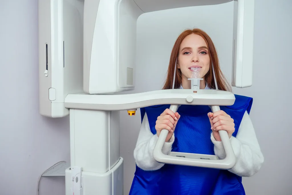 Woman getting CBCT X-Rays in Kalispell MT from Parkway Family Dental